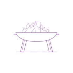 Fixtures Fire Pits Ocala Union Rustic Cast Iron Wood Burning Fire Pit Digital Sketch Svg Design, Free Vectors File